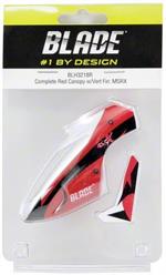 MSRX Haube ROT mit vertical Finnen, 0605482034132, 605482034132, BLH-3218R, Blade-3218R